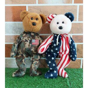American Icons Hero and Spangle July 4th Ty Beanie Babies
